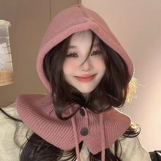 후드 바라클라바 니트 모자 목도리 머플러 숄 넥워머 6컬러