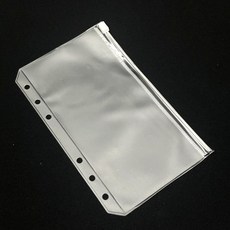 꿀이맘 6공 A6 다이어리 반투명 현금 지퍼백 속지 현금챌린지속지