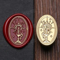 초대장 왁스 스탬프 할로윈 스컬 패턴 1개 탈착식 황동헤드, 86