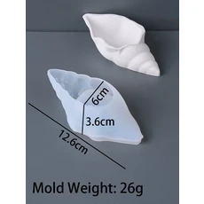 호환 조가비 의 트레이 실리콘 몰드 오션 시리즈 컨테이너 석고 수지 주조 금형 보석 저장소 홈 장식 만들, 01 conch