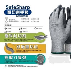 Medicom 麥迪康 A5級防割手套 真正防割 止滑耐磨防油防滑 防災包 3M同等級手套/切割 安全手套, 1個, 防割手套