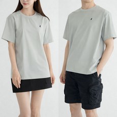 [1+1] [빅히트 패션] 남여공용 냉감 아이스 오버핏 얼음 반팔 라운드 티셔츠