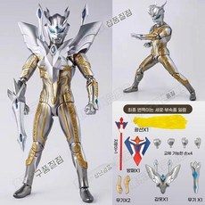 골드 컬러 가동 피규어 기계인형 조립 가능 남자아이 생일선물, 샤이닝 세로 [선물 상자] 17cm 슈퍼 가동