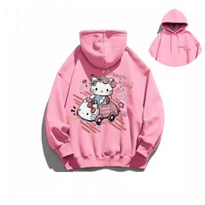 Hello Kitty 聯名 帽t oversize 衛衣 慵懶風 潮牌上衣