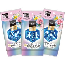 Ban 프리미엄 시트 얼음 피부감 -3℃ 쿨 타입 서늘한 꽃의 향기 30장입×3개