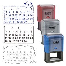 6060 숙제 과제물 신청서 제출 확인용 번호스탬프, 8번(4929), 1개, 레드