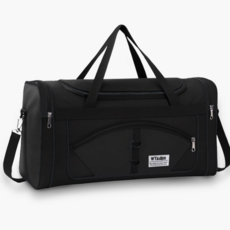 핫쏘잇 다중포켓 빅사이즈 대용량 더플백, 블랙, 1개