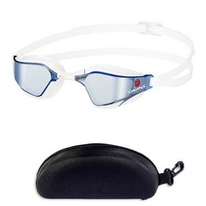 스완스 발키리 미러 수경 SR-72M 선수용 물안경+하드케이스, BLSIL, 1개