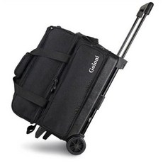 볼링캐리어 볼링가방 2구 더블 트롤리 2볼백 볼링공, 1개, 블랙