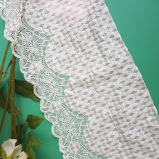 dklace 스판레이스 8-73128 레이스 2 color ( 17cm 1yd 기준 ), White, 1개