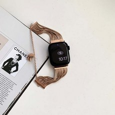 레이언 애플워치 태슬호환밴드 스트랩 38/40/41mm 42/44/45mm적용, 38mm/40mm/41mm, 로즈골드