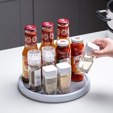 주방 회전 양념통 정리 수납 트레이 선반 (소형), 단품, 1개