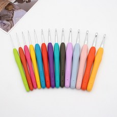 실리콘코바늘 모사용 코바늘 뜨개바늘, 1개