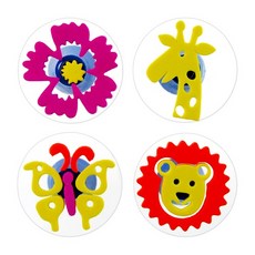 킨디스탬프 - 4종세트 / 키즈맘아트 유아물감 형광물감 미술놀이 어린이물감 물감놀이 물감 핑거페인트 엄마표미술놀이 아기물감 도트물감 촉감놀이 오감놀이 글리기 스탬프