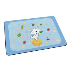 蠟筆小新 小白系列 - 軟式珪藻土吸水地墊 60x40x0.5 LB0018, 1個, 搖擺水果