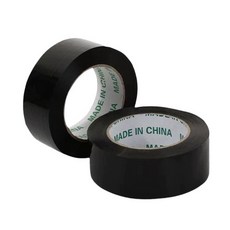 彩色封箱膠帶 4.8cm寬 加厚1.6mm 蘋果綠紅藍多色可選, 1個, 黑色一捲