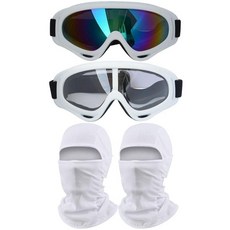 ImmoON 온o오토바이고글2개 방한모2개 더트바이크ATV모토크로스라이딩레이싱스키고글안전안경 옐로우프레임다채로운투명렌즈 옐로우페이스마스크포함125752, 화이트