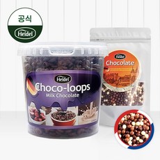 하이델 초코룹스 450g+미니크런치볼 110g 초코링 토핑, 560g, 1세트