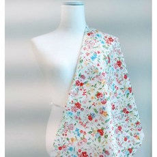 패브릭 면 40수 프린트 나염 원단 고급 무늬 디자인 패턴 천 원단, 1개, 아이리스 빨강