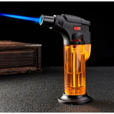 금속 고온 높은 화력 풍선 라이터 방풍 제트 불꽃 휴대용 토치 야외 캠핑 바베큐, 08 ABS-Orange