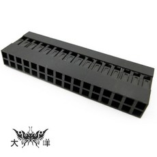 2.54mm 杜邦座 雙排 2x40P (100PCS/包) 杜邦母座 大洋國際電子, 1個, 2*11P (100PCS/包)