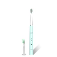 SAMPO聲寶 音波電動牙刷 TB-Z21U1L，5種潔牙模式，USB快充, 粉綠色, 1個