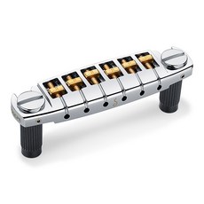 Schaller Signum 電吉他琴橋 德製 黑/銀/金配色, 1個, Chrome 銀色 新版 金銀配色