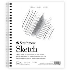 Strathmore 스케치 패드 21.6 x 27.9cm 100장 화이트 (STR-025-508)