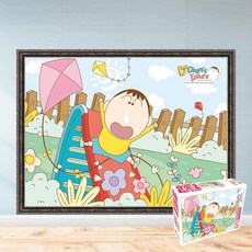 모두의취미 짱구 보짱 날아올라 150피스 일본캐릭터 직소퍼즐, 1개, 액자세트(엔틱실버)