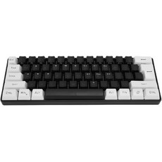 XUMIUZY 60% 유선 게이밍 키보드 기계식 느낌의 미니 RGB 백라이트 61 키 울트라 컴팩트 노트북 PC용 인체공학적 키보드블랙, Black