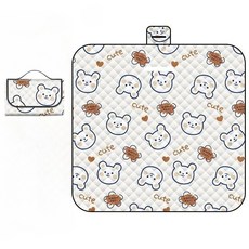 LOCO LAB 생활방수 캐릭터 피크닉매트, 큐티곰돌이