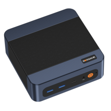 BOSGAME E7 미니 PC 코어 3 100U RAM DDR4 M.2 SSD 컴팩트 비즈니스 데스크톱 듀얼 LAN WiFi 6, WIN11 Pro, 512GB, 16GB, 푸른 색