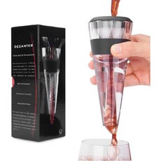 hotder 와인 에어레이터 소주 빈토리오 애호가 가정 파티를 위한 핫더 레드 디캔터 파우치 스파우트 스탠드 선물 세트 Q1394520, 1개