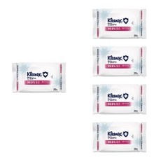 크리넥스 안심물티슈(99.9%향균) 휴대용 20매 5팩 살균 소독 무형광