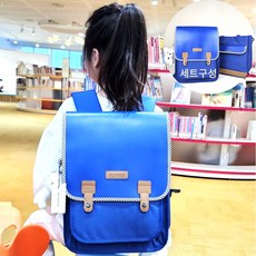 블루독 초등학생 가방 컬러팝 클래식 가벼운 아동 백팩 보조가방 세트 블루 카드케이스 사은품 증정