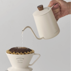 빈플러스 시그니처 드립포트 구스넥 화이트, 600ml, 1개, 단품