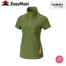 EasyMain 衣力美 台灣 女 快乾羊毛防臭短袖休閒衫 抑菌透氣 吸濕排汗