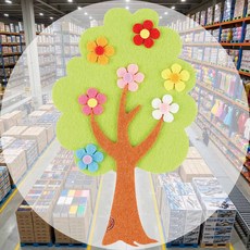 펠트 꽃나무 신형 연두 창의력 사진보드판 방과후 환경꾸미기 DIY소품 환경구성