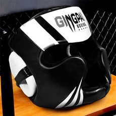 무에타이 헤드기어 태권도 훈련 보호 헬맷 복싱 격투 훈련용 얼굴 보호대 헬멧-5, 1개, L 전문가급 블랙