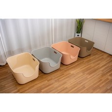 페페츠 대형고양이화장실 캣리터 무독성PP-그레이, 1개, 그레이