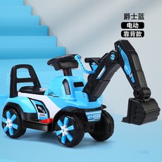 어린이 굴삭기 포크레인 RC카 전동 자동차 중장비 굴착암 원격 트럭, G 블루 전기 / 수동 /음악, 1개
