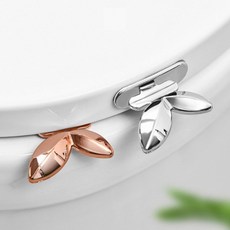 [1+1] 잎사귀 뚜껑 손잡이 변기 위생 커버, 로즈골드, 2개