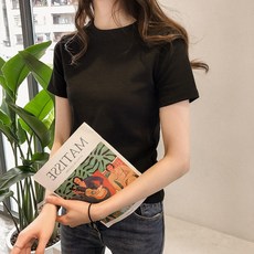 Helena 韓版圓領短袖T恤 素T 短版寬鬆百搭上衣