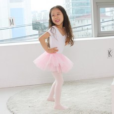 3부 핑크 2겹 유아 발레 튜튜 스커트(치마만)