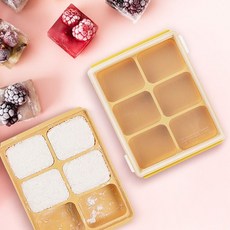 이유식큐브6구 2P 실리콘그릇 보관 소분용기 준비물 이유식준비물 이유식큐브보관