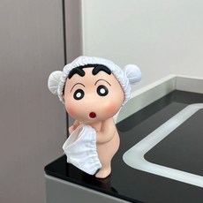 목욕 짱구 악세사리 화장실 욕실 싱크대 큐티 악세사리, 목욕 모자 짱구