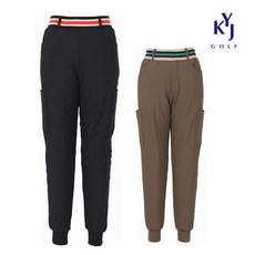 [김영주골프] 겨울 보온 방한바지 슬림스판 여성 골프 패딩 카고조거 팬츠 DPWLPT36