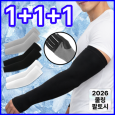 루덴느 쿨맥스3.0 남자 냉감 팔토시 자외선차단 손등커버형, 3개, 블랙핏