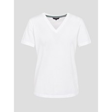 매장정품 빈폴 BEANPOLE LADIES [Essential] 솔리드 V넥 슬림핏 티셔츠 화이트 (BF5242E021) BF5242E021 654699