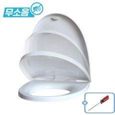 대림바스 계림 이누스 호환 상품 홈투고 무소음 변기커버 1세대 대형 특대형 변기 뚜껑 화이트, 1개